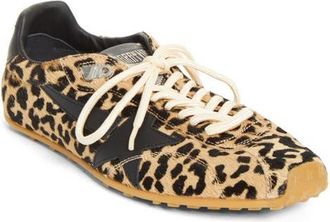 Golden Goose Marathon Speed Genuine Calf Hair Sneaker in Brown And Black Leo/Black at Nordstrom, Size 10Us