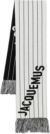 Jacquemus Luxe Zwart Gestreept Sjaal - Heren - Wintersjaals - Zwart - ONE Size - Accessoires