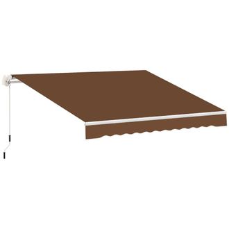 OUTSUNNY Toldo manual retr&aacute;ctil 295x245x151.5 cm caf&eacute;