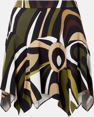 Pucci Minigonna asimmetrica Marmo in jersey