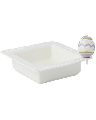 Lenox Profile Poppers Square Bowl & Easter Egg Set