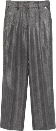 Twinset Pantaloni Palazzo Actitude - - Trousers - Donna - Grigio - S