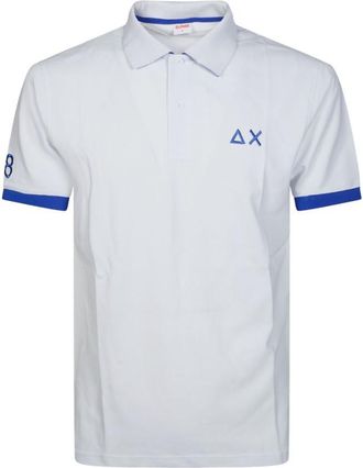 Sun 68 White Shirt Collar T-Shirt