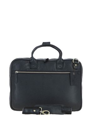 Ashwood Leather Mens Classic Laptop Bag - Black - One Size