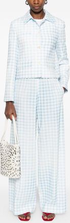 Ermanno Scervino Womens Wide-leg Trousers - Light Blue viscose - Size EU 36 (Womens)