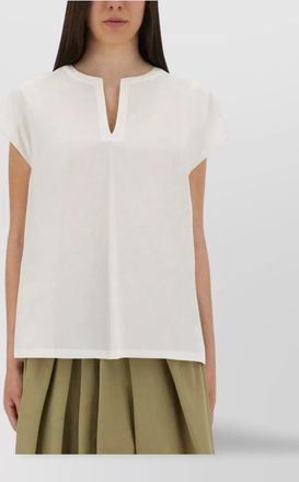Aspesi oversized v neck top with cap sleeves