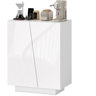 HOMCOM Mobile Moderno a 3 Livelli in Truciolato Bianco con Base Rialzata - Homcom