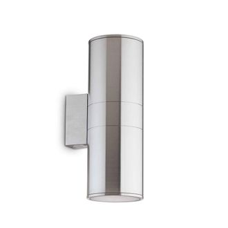 Netlighting Gun 2 Light Outdoor Large Up Down Wall Light Aluminium Putty IP54 E27 in Grey
