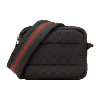 Gucci Tassen, Heren, Zwart, ONE Size, Nylon, GG Nylon Schoudertas