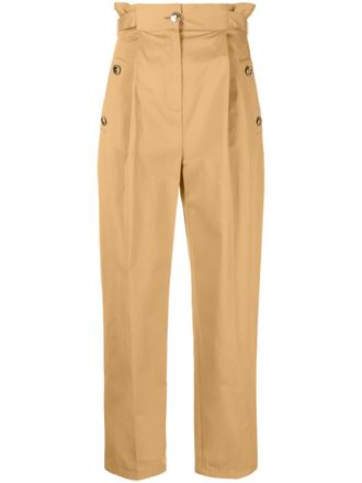 Elisabetta Franchi Pantaloni a vita alta - Marrone