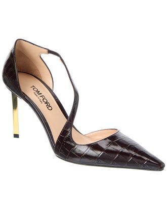 Tom Ford Newtown Croc-Embossed Leather Pump