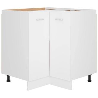 Berkfield Home Corner Bottom Cabinet White 75.5x75.5x80.5 cm Engineered Wood