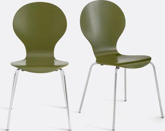 La Redoute Interieurs Set van 2 stapelbare stoelen, Lenon