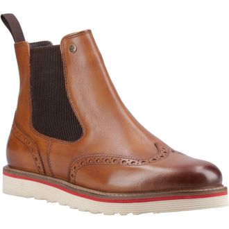 Hunter Orkney Brogue Dealer Boot Leather Mens Tan Ankle Boots - Size UK 10