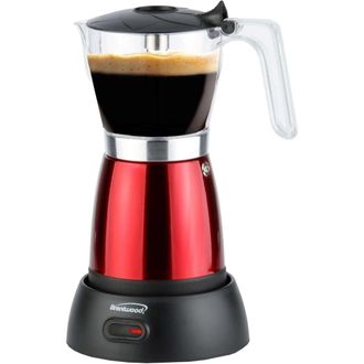 Brentwood Electric Moka Pot Espresso Machine in Red at Nordstrom