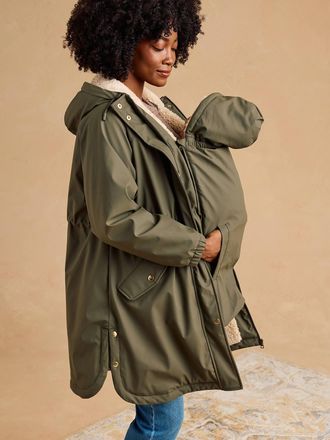 Envie de Fraise Umstands-Regenjacke mit Baby-Einsatz khaki
