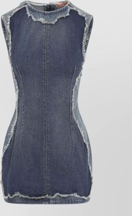 Acne Studios dress sleeveless round neckline frayed edges