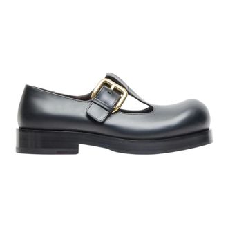 Bottega Veneta Flats, female, Black, Size: 10 US Helium Mary-Jane Shoes
