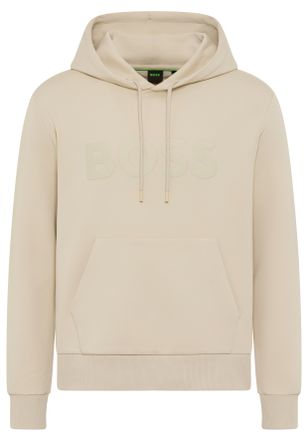 Boss Green by Hugo Boss Hoodie BOSS GREEN Soody, Herren, Gr. XXL, light beige272, Sweatware, Obermaterial: 95% Baumwolle, 5% Elasthan, unifarben, normal, Rundhals, B&uuml;ndchen, 