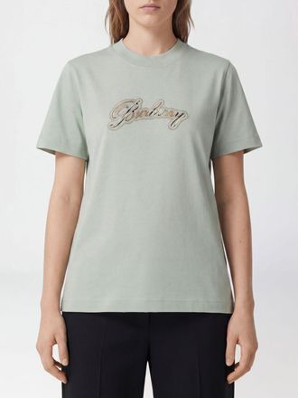 Burberry T-shirt girocollo in cotone con logo