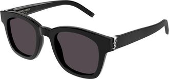 Saint Laurent SL M124 Asian Fit 001 Mens Sunglasses Black Size 49