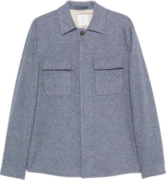 Eleventy Over Shirt Jacket Denim - Heren - Zomerjassen - Blauw - S - Denim - Jassen
