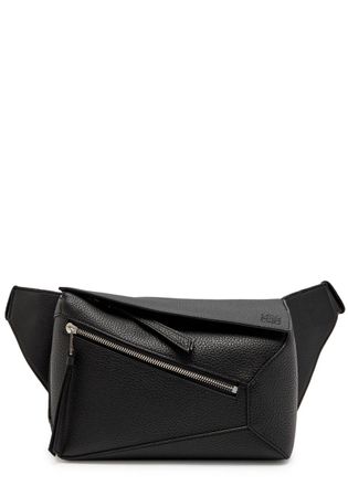 Loewe Puzzle Edge Small Leather Belt bag - Black - One Size