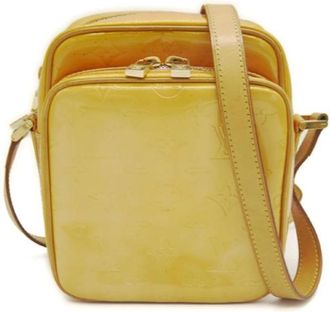 Louis Vuitton Pre-owned Monogram Vernis Schoudertas - Dames - Vintage Schoudertas - Geel - ONE Size - Leer - Vintage