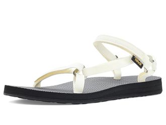 Teva Original Universal Slim Womens Shoes White/Black : 10 B - Medium, Synthetic/Textile