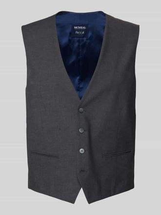 Mc Neal Slim Fit Weste mit Paspeltaschen in Anthrazit, Gr&ouml;&szlig;e 52