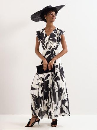 Phase Eight Uma Maxi Dress in Black Multi at Nordstrom, Size 10
