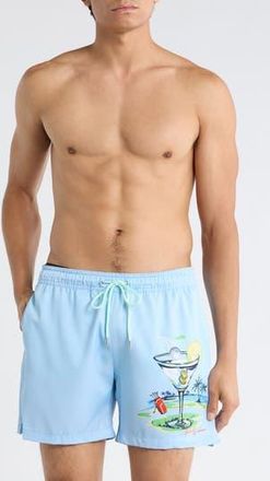 Robert Graham Golf Martini Swim Trunks in Crystal Blue at Nordstrom Rack, Size Xx-Large
