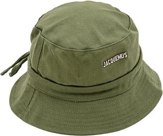 Jacquemus Cappello da pescatore - unisex - Hoeden - Groen - 58 CM - Katoen - Accessoires