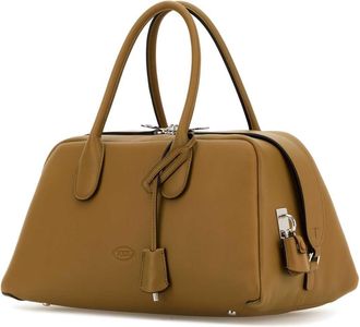Tod's Womens Darsena Top Handle Bag Beige Calf