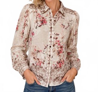 Elie Tahari Floral Blouse In Multicolor