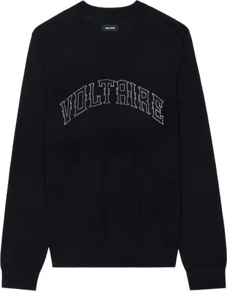 Zadig&Voltaire Maglione in lana con logo - Nero
