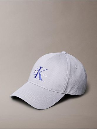 Calvin Klein Mens Embroidered Monologo Baseball Cap - Purple