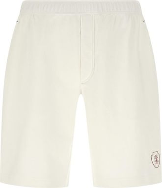 Brunello Cucinelli White Interlock Cotton Bermuda Shorts
