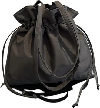 Generic Large Nylon Buet Bag Womens Winter Casual Faion Version Simple Design Soft Oulder Handbag(K)