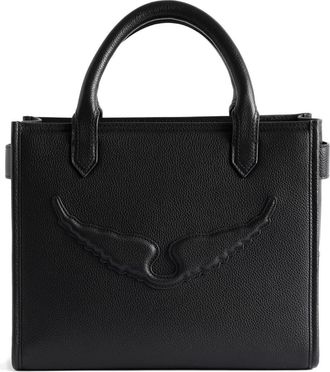 Zadig&Voltaire Angel Extra Small Leather Tote in Black at Nordstrom