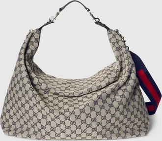 Gucci Brera Large Crossbody Bag, Blue, GG Canvas