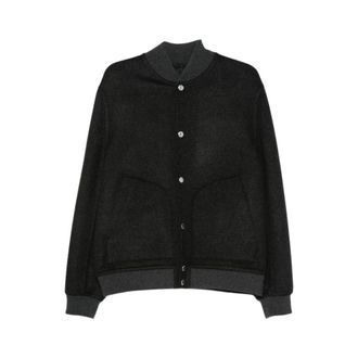 Brunello Cucinelli Omkeerbaar bomberjack met ruitpatroon - Heren - Jassen - Zwart - Maat: 2XL Kasjmier