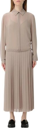 Ami Dames, Jurken, Beige, Maat: M Poliester