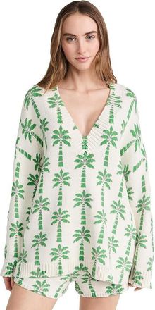 Show me your Mumu Gilligan Sweater Womens Palm Knit Side Slit Oversized DDR388
