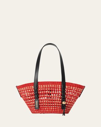 Loewe x Paulas Ibiza Braid Small Woven Basket Tote Bag
