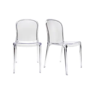 Miliboo Sedie Design Trasparenti Neutro Policarbonato Thalysse (set Di 2)
