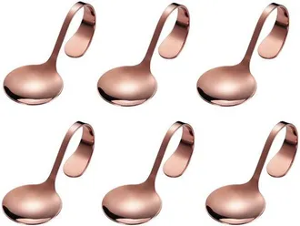 OEM Cucchiai In Acciaio Inox Con Manici Curvi, Cucchiai Creativi Per Frutti Di Mare, Cucchiai Per Sushi, Cucchiai Da Portata Per Buffet Ed Eventi, Utilizz