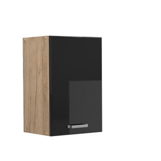 Vicco Pensile da cucina R-Line, Nero lucido, 40 cm, Vicco