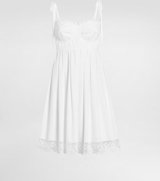 Dolce & Gabbana Short Poplin Dress - Woman Dresses White 42