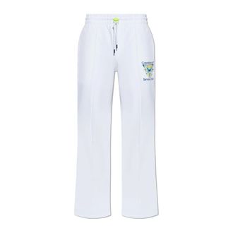 Casablanca Broeken, Heren, Wit, S, Katoen, Tennis Club Icon Pintuck Jogger